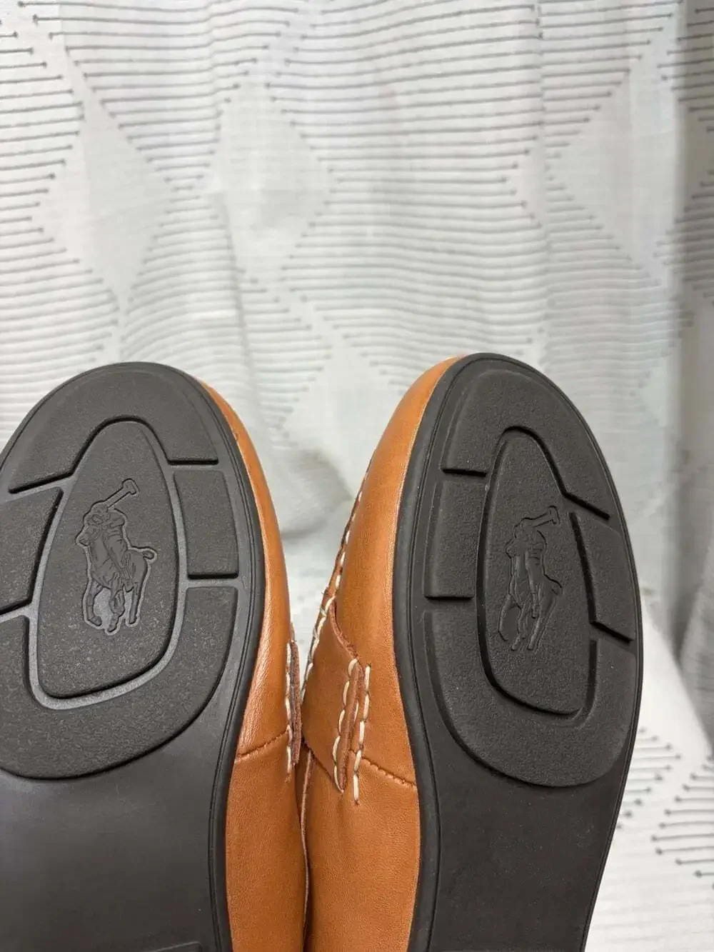 POLO RALPH LAUREN Junior Telly Leather Penny Loafers US 5.5 / EU 38 Tan